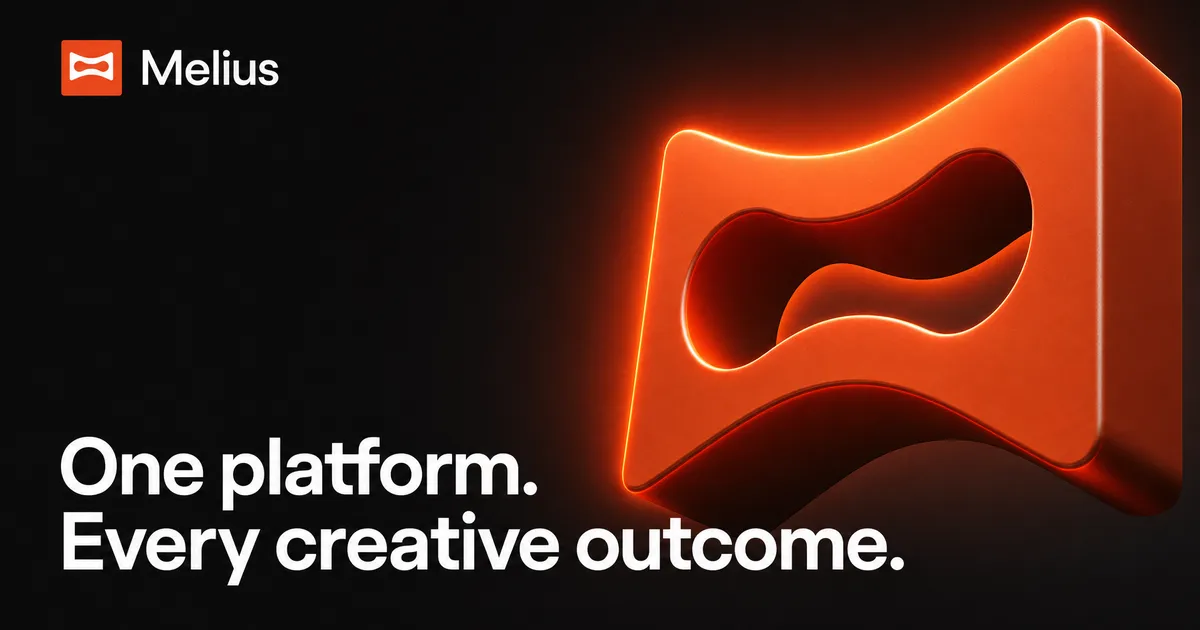 Open Graph image and social preview for Melius in 3D Logo style