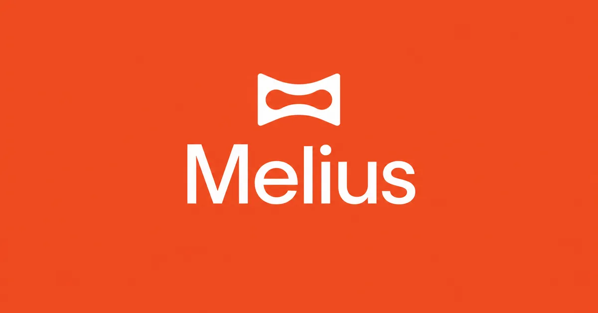 Open Graph image and social preview for Melius in Bold Minimal style