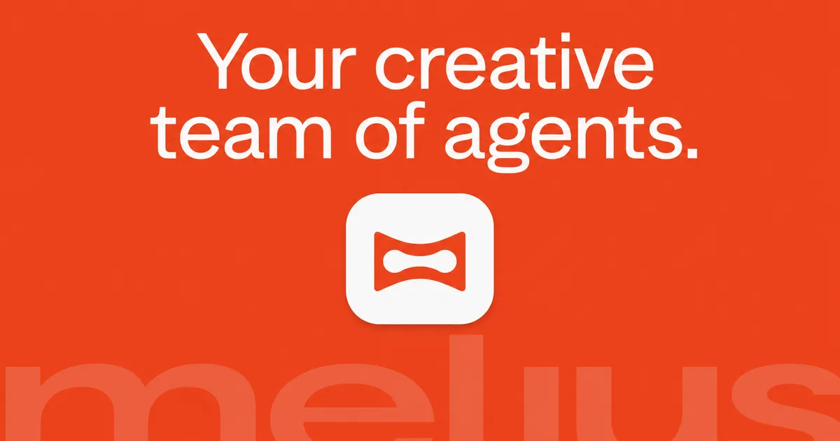Open Graph image and social preview for Melius in Brand Watermark style